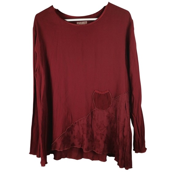 Nooshin Femme Sz S Embroidered Natural Fiber Blouse Long Sleeve Shirt - Picture 1 of 9